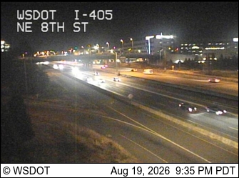 live WSDOT camera at I-405 and NE 8th St, Bellevue